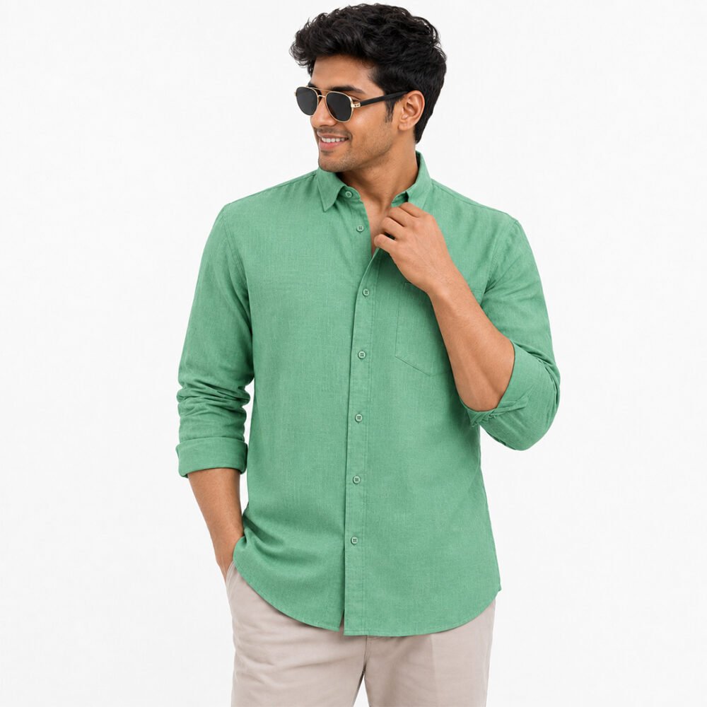 Green Linen Blend