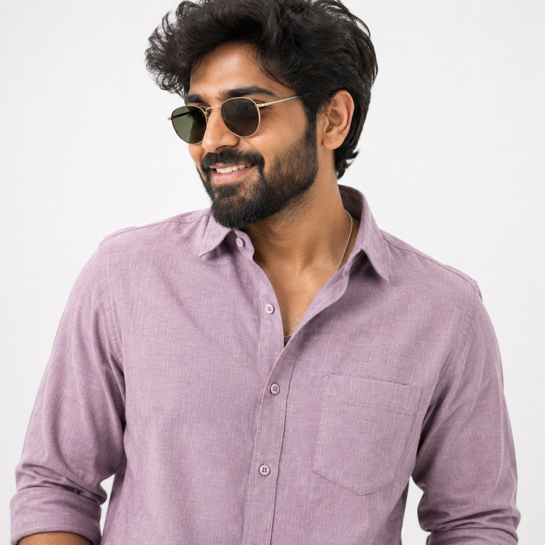 Purple  Linen